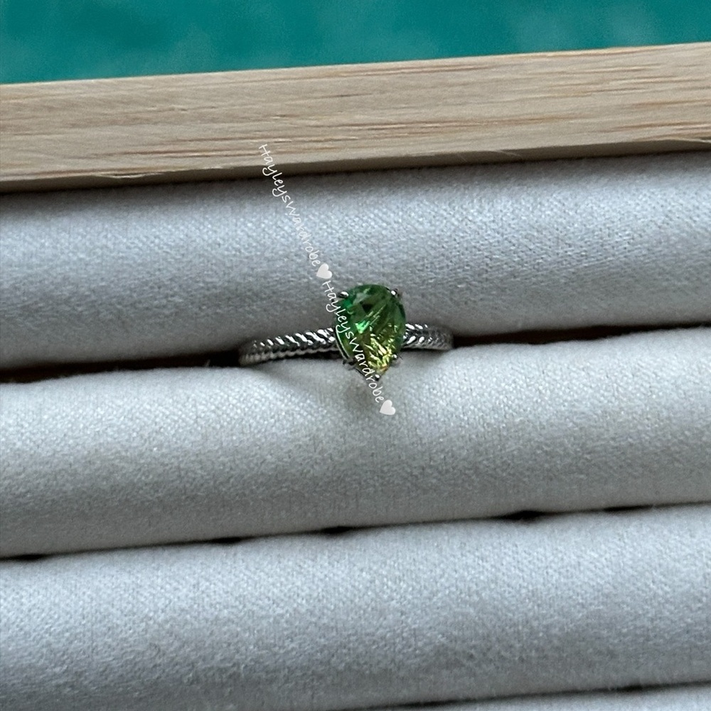 Green Pear Shaped Ring